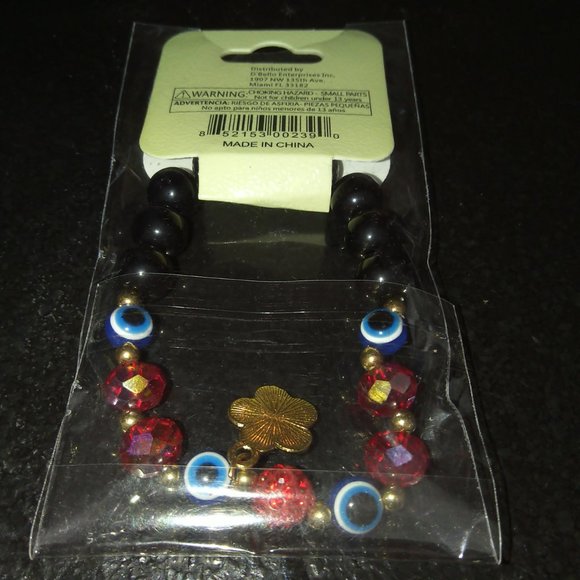 Gift - Bracelet heart D'Bello Accessories - 💜 evil repellant slip on, beaded. - Picture 4 of 5